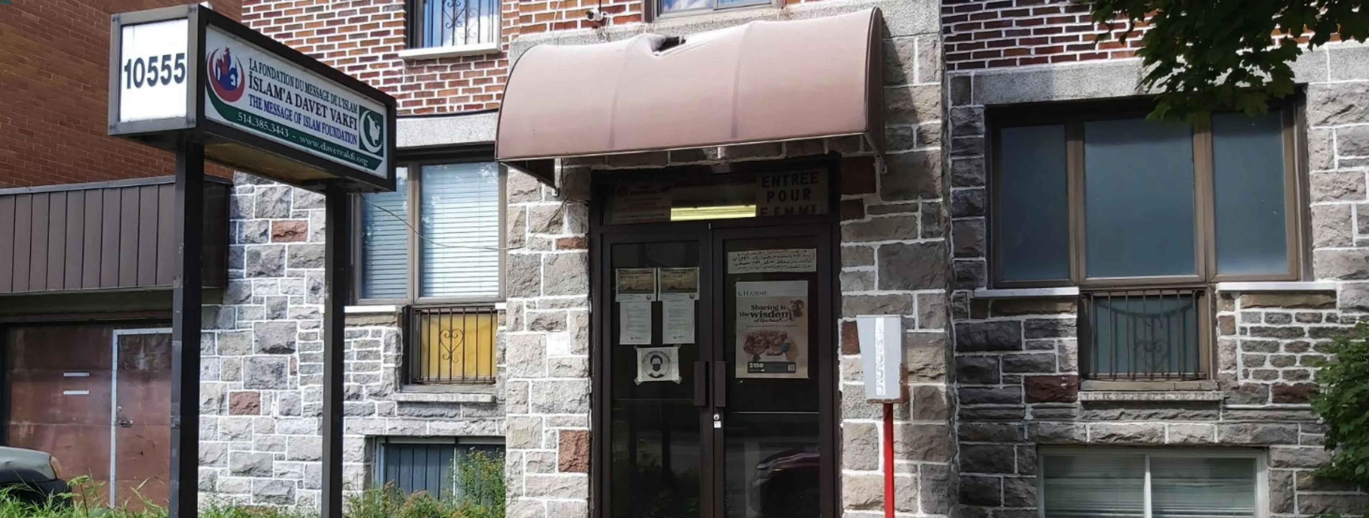 Exterior view of Fondation Message de lIslam Montréal building